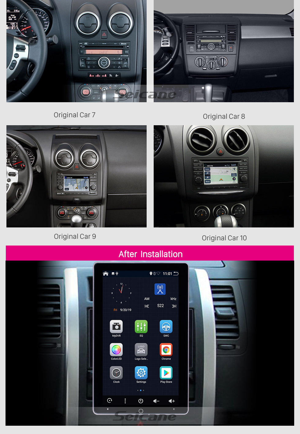 Seicane Écran rotatif Android 10.0 10,1 pouces HD 180 ° pour radio universelle avec système de navigation GPS Prise en charge Bluetooth USB Caméra de recul Carplay Seicane Écran rotatif Android 10.0 10,1 pouces HD 180 ° pour radio universelle avec système de navigation GPS Prise en charge Bluetooth USB Caméra de recul Carplay