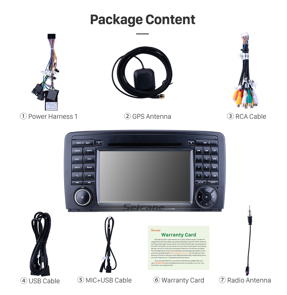 Seicane 7 inch Android 9.0 for 2006 2007 2008-2013 Mercedes Benz R Class W251 R280 R300 R320 R350 R500 R63 Radio GPS Navigation with HD Touchscreen Carplay Bluetooth support DVR Seicane 7 inch Android 9.0 for 2006 2007 2008-2013 Mercedes Benz R Class W251 R280 R300 R320 R350 R500 R63 Radio GPS Navigation with HD Touchscreen Carplay Bluetooth support DVR
