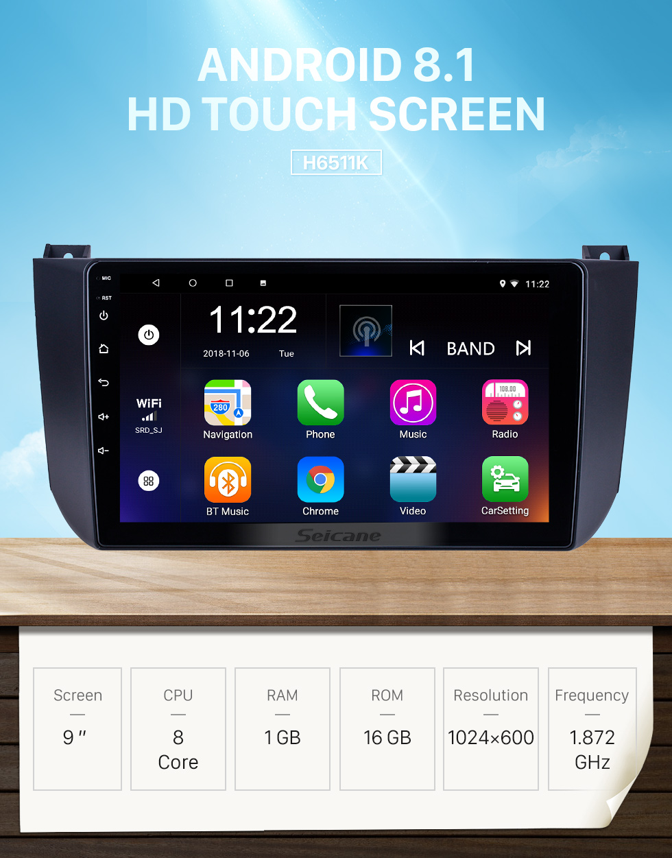 Seicane Écran tactile HD 9 pouces pour 2009 2010 2011 2012 Radio Changan Alsvin V5 Android 8.1 Système de navigation GPS avec prise en charge Bluetooth Carplay DAB + Seicane Écran tactile HD 9 pouces pour 2009 2010 2011 2012 Radio Changan Alsvin V5 Android 8.1 Système de navigation GPS avec prise en charge Bluetooth Carplay DAB +