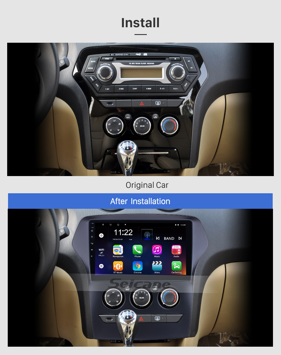 Seicane 10,1 polegadas Android 8.1 para 2011 JMC Old Yusheng Radio Navegação GPS Com HD Touchscreen WIFI Bluetooth suporte Carplay DVR Seicane 10,1 polegadas Android 8.1 para 2011 JMC Old Yusheng Radio Navegação GPS Com HD Touchscreen WIFI Bluetooth suporte Carplay DVR