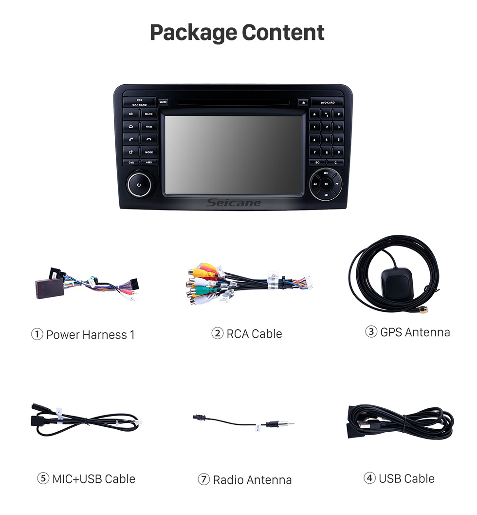ZLTOOPAI Car Multimedia Player for Mercedes Benz GL ML CLASS W164 X164 ML350 ML450 ML500 GL320 GL450 Android 10 Octa Core 4G RAM 64G ROM 9 Inch IPS Double Din Car Radio Audio Stereo GPS Navigation