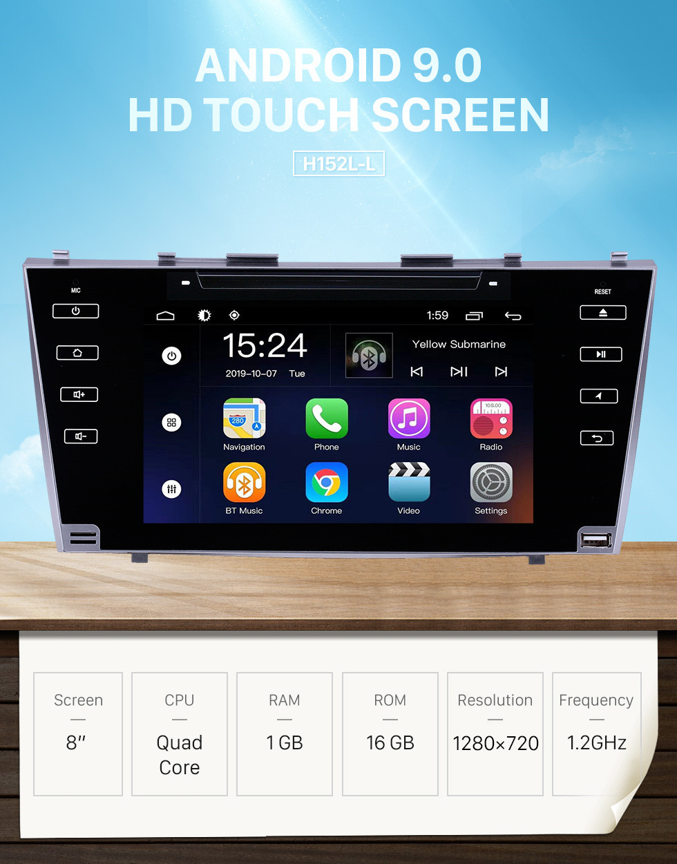 Seicane OEM 8 Zoll Android 9.0 für 2007 2008 2009 2010 2011 Toyota Camry Radio Bluetooth HD Touchscreen GPS Navigationssystem Unterstützung Carplay Seicane OEM 8 Zoll Android 9.0 für 2007 2008 2009 2010 2011 Toyota Camry Radio Bluetooth HD Touchscreen GPS Navigationssystem Unterstützung Carplay