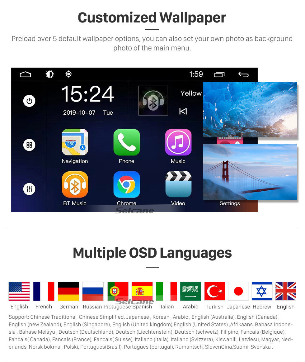 Seicane OEM 7 inch Android 9.0 for 2006 2007 2008 2009 2010 Suzuki Grand Vitara Radio Bluetooth HD Touchscreen GPS Navigation System support Carplay Seicane OEM 7 inch Android 9.0 for 2006 2007 2008 2009 2010 Suzuki Grand Vitara Radio Bluetooth HD Touchscreen GPS Navigation System support Carplay
