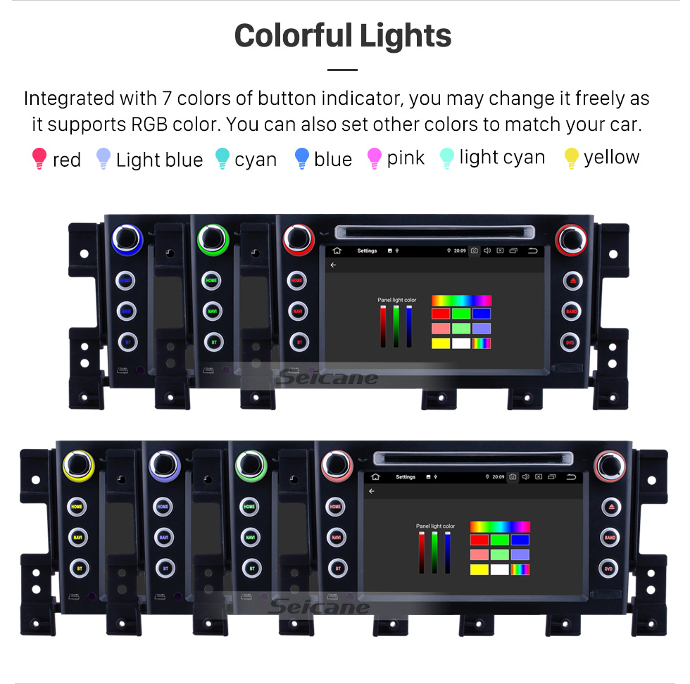 Seicane OEM 7 Zoll Android 9.0 für 2006 2007 2008 2009 2010 Suzuki Grand Vitara Bluetooth HD Touchscreen GPS Navigationssystem Unterstützung Carplay