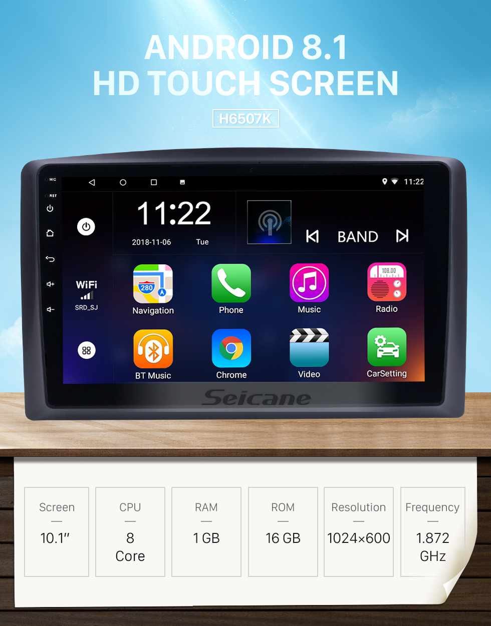 Seicane 10,1 Zoll Android 8.1 für 2010 2011 2012-2015 Mercedes Benz Vito Radio Bluetooth HD Touchscreen GPS-Navigationssystem Unterstützung Carplay TPMS Seicane 10,1 Zoll Android 8.1 für 2010 2011 2012-2015 Mercedes Benz Vito Radio Bluetooth HD Touchscreen GPS-Navigationssystem Unterstützung Carplay TPMS