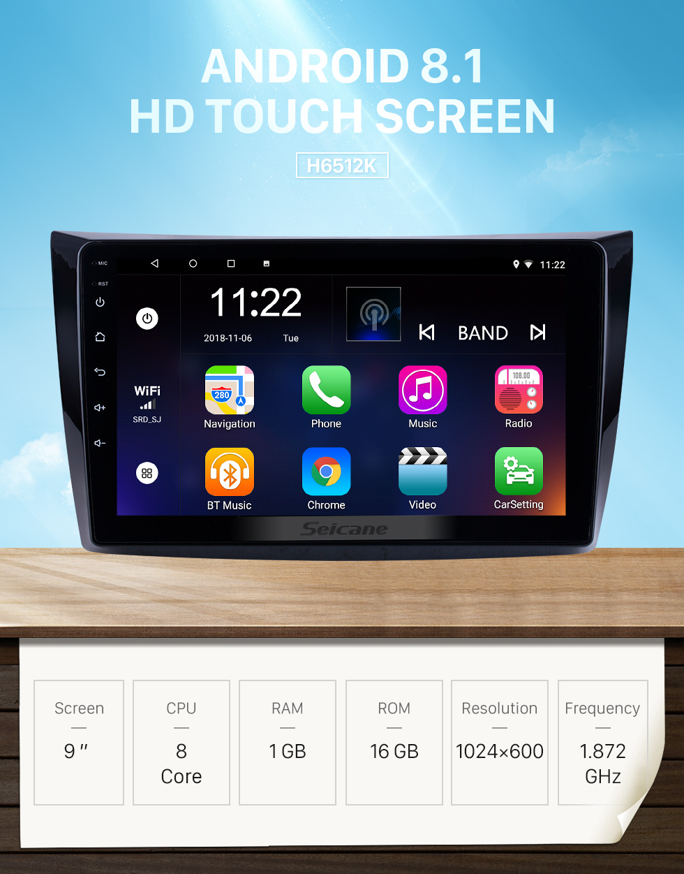 Seicane Para 2011 Changan Alsvin V3 Radio 9 pulgadas Android 8.1 HD Pantalla táctil Sistema de navegación GPS con soporte Bluetooth Carplay SWC Seicane Para 2011 Changan Alsvin V3 Radio 9 pulgadas Android 8.1 HD Pantalla táctil Sistema de navegación GPS con soporte Bluetooth Carplay SWC
