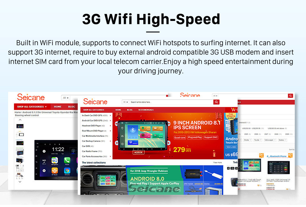 Seicane OEM 10,1-дюймовый Android 8.1 для 2015 JDMC T5 Радио Bluetooth WIFI HD с сенсорным экраном GPS-навигация Поддержка системы Carplay камера заднего вида Seicane OEM 10,1-дюймовый Android 8.1 для 2015 JDMC T5 Радио Bluetooth WIFI HD с сенсорным экраном GPS-навигация Поддержка системы Carplay камера заднего вида