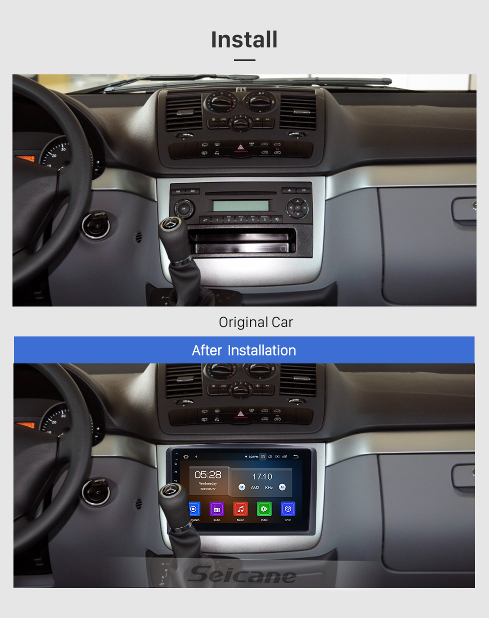 Seicane 10,1 дюймов для 2010-2013 2014 2015 Mercedes-Benz Vito Радио Android 9.0 GPS навигационная система с Bluetooth HD с сенсорным экраном Поддержка Carplay OBD2 Seicane 10,1 дюймов для 2010-2013 2014 2015 Mercedes-Benz Vito Радио Android 9.0 GPS навигационная система с Bluetooth HD с сенсорным экраном Поддержка Carplay OBD2