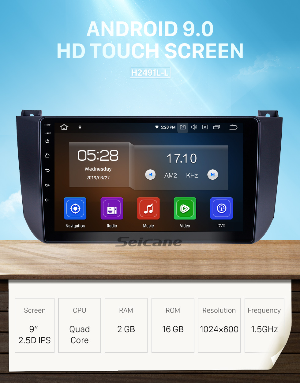 Seicane OEM 9 pouces Android 9.0 pour 2009 2010 2011 2012 Changan Alsvin V5 Radio Bluetooth HD Système de navigation GPS à écran tactile Carplay support DVR Seicane OEM 9 pouces Android 9.0 pour 2009 2010 2011 2012 Changan Alsvin V5 Radio Bluetooth HD Système de navigation GPS à écran tactile Carplay support DVR