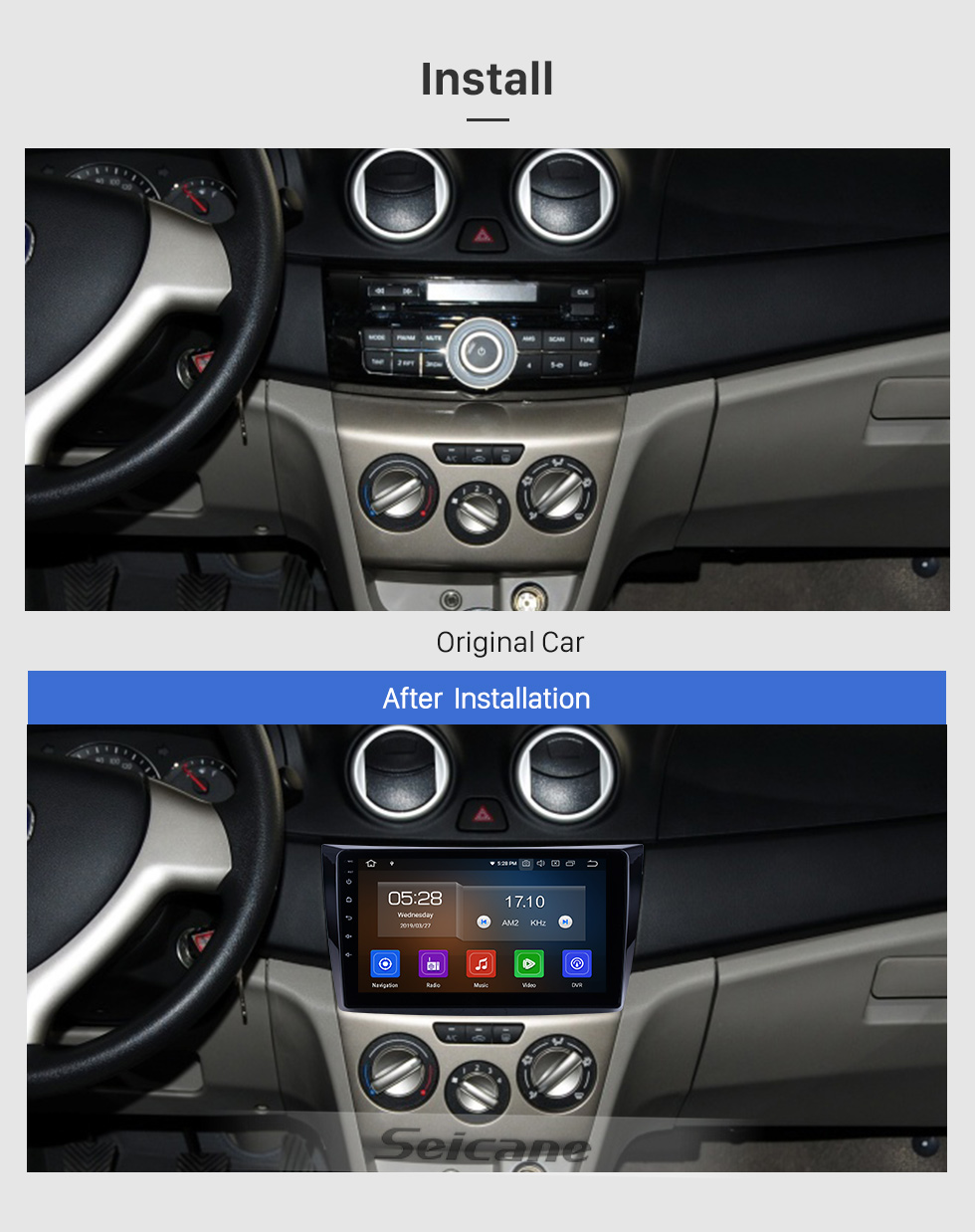 Seicane 9 polegadas Para 2011 Changan Alsvin V3 Rádio Android 9.0 Sistema de Navegação GPS Bluetooth HD Touchscreen Carplay suporte OBD2 DAB + Seicane 9 polegadas Para 2011 Changan Alsvin V3 Rádio Android 9.0 Sistema de Navegação GPS Bluetooth HD Touchscreen Carplay suporte OBD2 DAB +