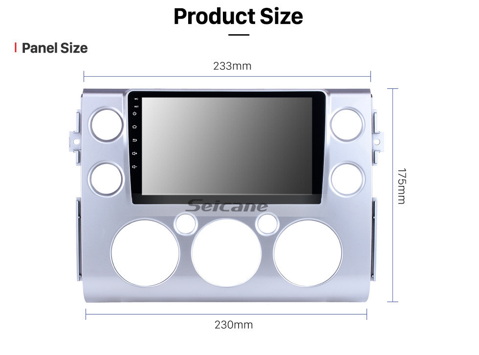 Seicane Pantalla táctil completa de 9 pulgadas 2007-2018 Toyota FJ CRUISER Android 10.0 Radio Sistema de navegación GPS Bluetooth WiFi Cámara de vista trasera Mirror Link OBD2 DVR Control del volante