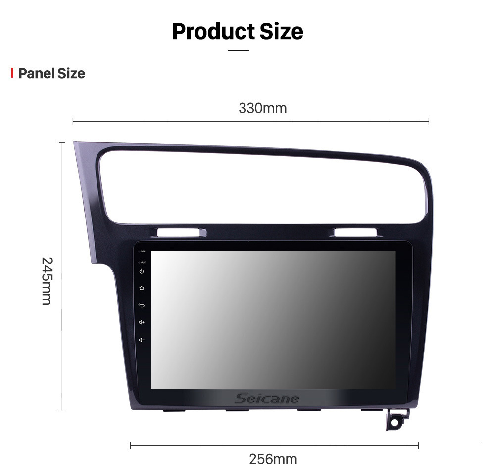 Seicane 10.1 polegada 1024*600 hd touch screen android 13.0 rádio para 2013 2014 2015 vw volkswagen golf 7 lhd sistema de navegação gps com wi-fi bluetooth música usb link espelho retrovisor câmera 1080 p vídeo obd2