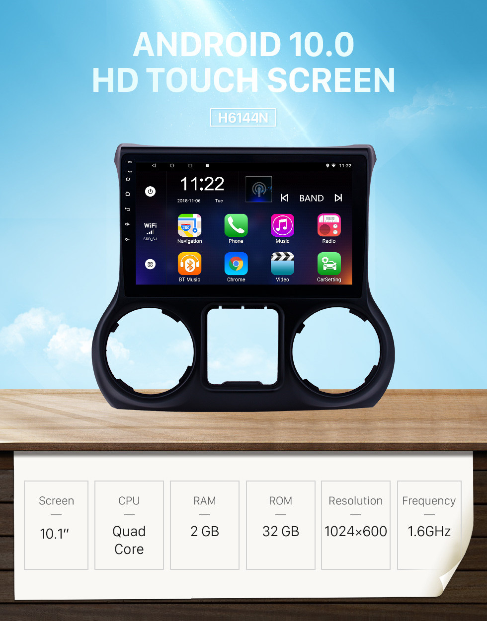 Seicane Android 10.0 10.1 Inch 1024*600 Touchscreen Radio For 2011 2012 2013 2014 2015 2016 2017 JEEP Wrangler Bluetooth Music GPS Navigation Head Unit Support Mirror Link DAB+ OBDII USB TPMS 3G WiFi Steering Wheel Control Seicane Android 10.0 10.1 Inch 1024*600 Touchscreen Radio For 2011 2012 2013 2014 2015 2016 2017 JEEP Wrangler Bluetooth Music GPS Navigation Head Unit Support Mirror Link DAB+ OBDII USB TPMS 3G WiFi Steering Wheel Control