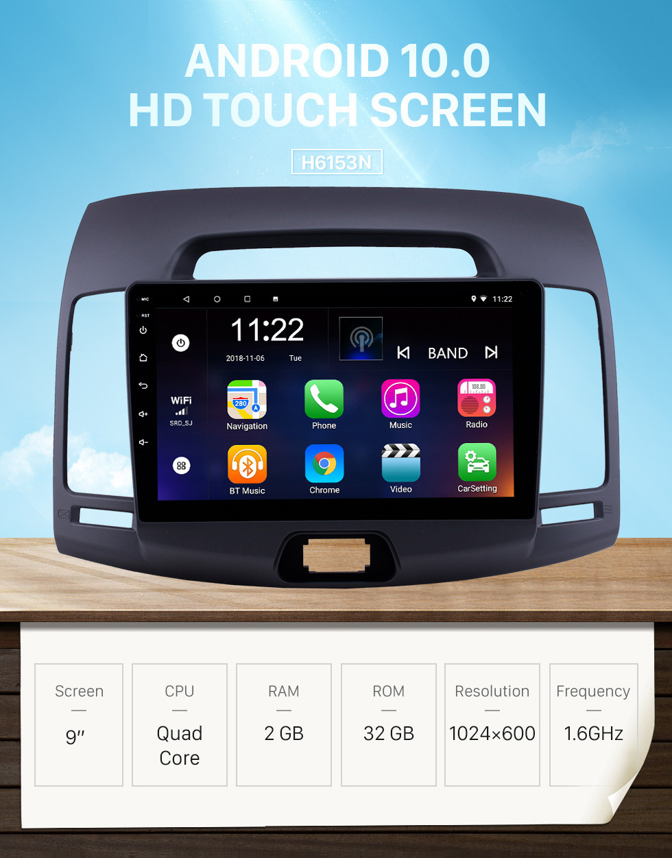 Seicane Radio con navegación GPS Android 10.0 de 9 pulgadas con pantalla táctil para 2007-2011 Hyundai Elantra con Bluetooth USB WIFI Soporte de música Cámara de copia de seguridad Carplay SWC 3G Seicane Radio con navegación GPS Android 10.0 de 9 pulgadas con pantalla táctil para 2007-2011 Hyundai Elantra con Bluetooth USB WIFI Soporte de música Cámara de copia de seguridad Carplay SWC 3G
