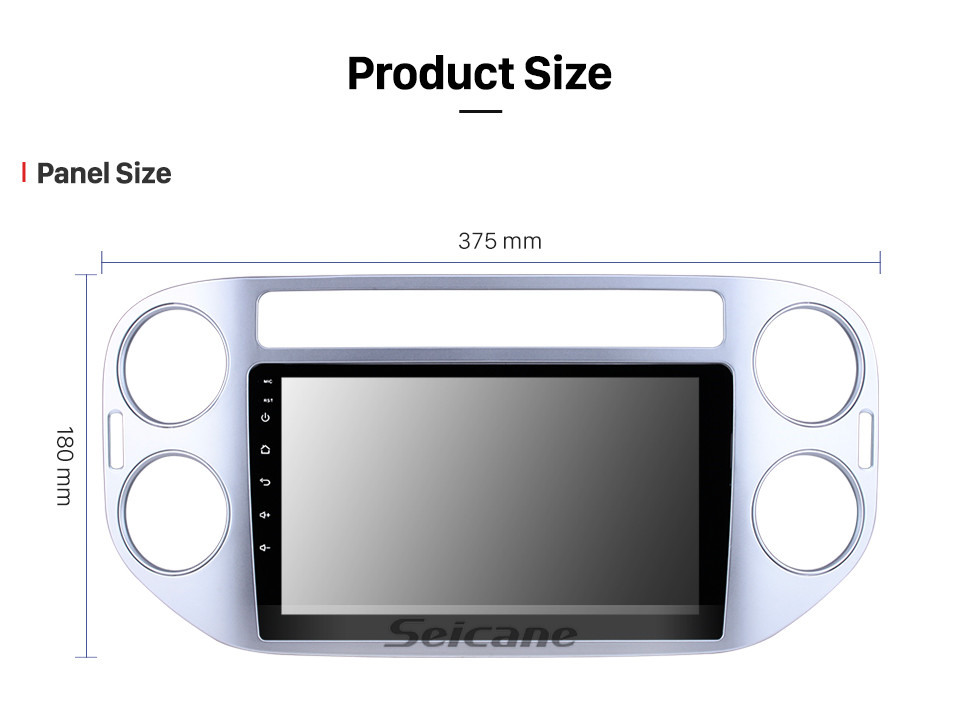 Seicane 9 polegada 2010-2015 Volkswagen Tiguan Android 10.0 HD 1024 * 600 Rádio Touchscreen com GPS Navi Bluetooth USB 3G WIFI 1080 P Retrovisor Câmera Aux Controle de Volante