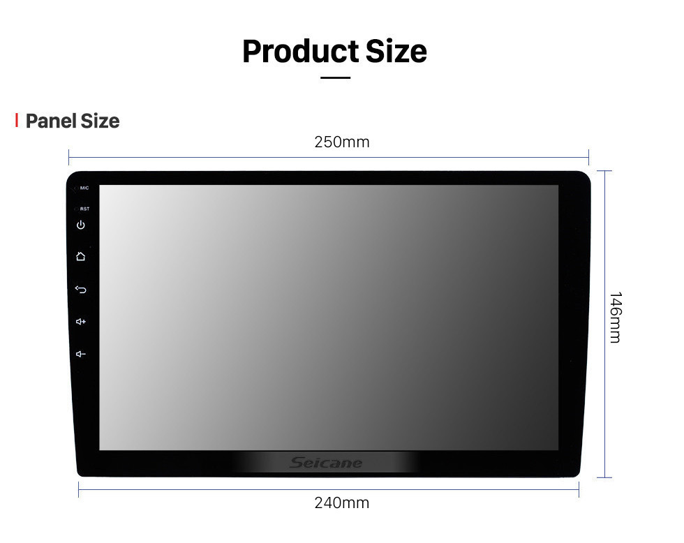 Seicane 10,1 Zoll HD 1024 * 600 HD-Touchscreen Android 10.0 Universelle GPS-Navigation Bluetooth-Car-Audio-System-Unterstützung Mirror Link 3G WiFi-Rückfahrkamera DVR DAB + Lenkradsteuerung