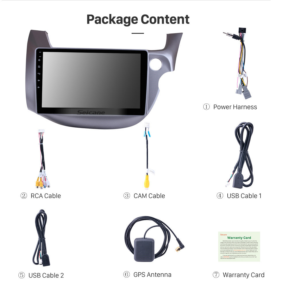 Seicane Android 10.0 2007-2013 HONDA FIT JAZZ RHD 10.1 inch Radio GPS Navigation Head Unit Touch Screen Bluetooth Music WiFi OBD2 Mirror Link Rearview Camera Video AUX DVR Seicane Android 10.0 2007-2013 HONDA FIT JAZZ RHD 10.1 inch Radio GPS Navigation Head Unit Touch Screen Bluetooth Music WiFi OBD2 Mirror Link Rearview Camera Video AUX DVR