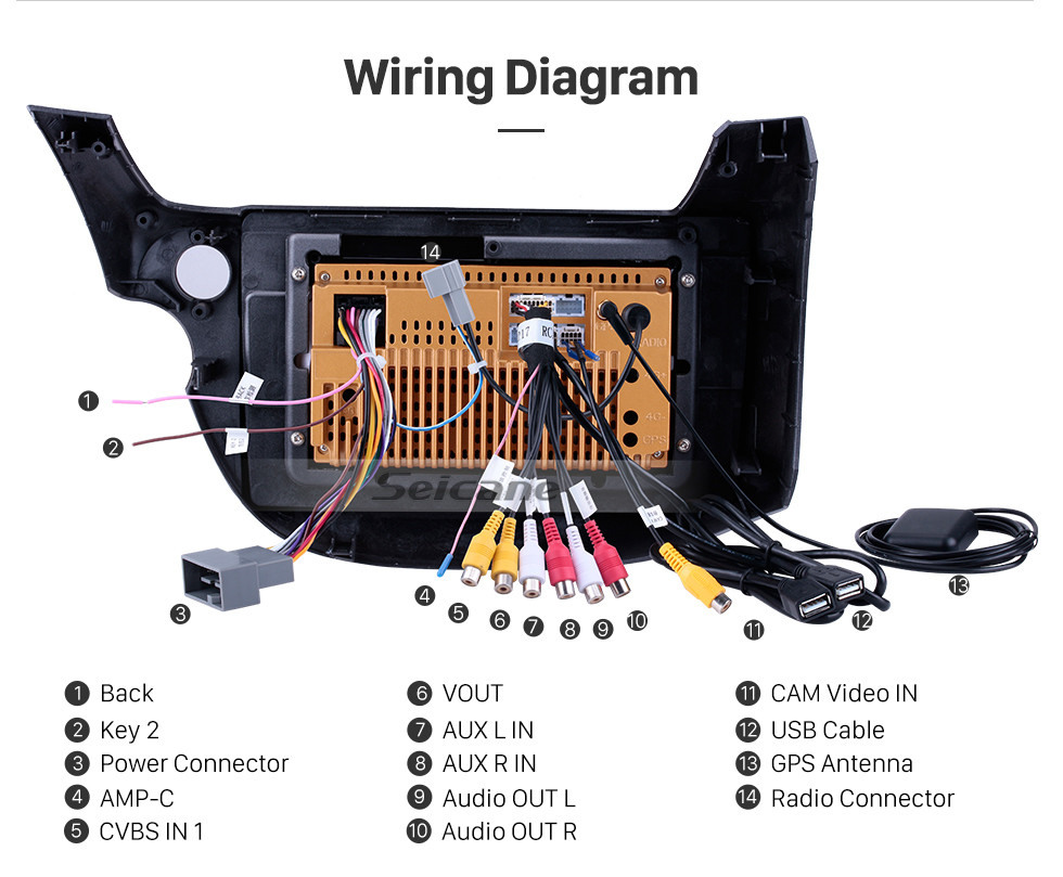 Seicane Android 10.0 2007-2013 HONDA FIT JAZZ RHD 10.1 inch Radio GPS Navigation Head Unit Touch Screen Bluetooth Music WiFi OBD2 Mirror Link Rearview Camera Video AUX DVR 
