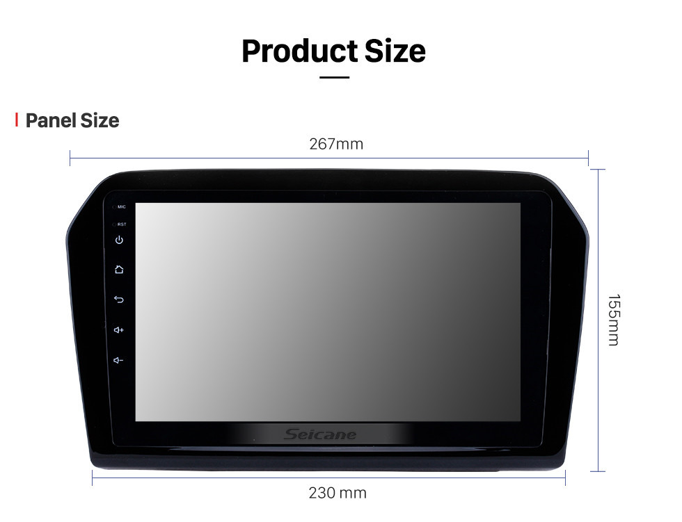 Seicane 9 pulgadas 2012-2015 VW Volkswagen Jetta HD con pantalla táctil Android 13.0 Sistema de navegación GPS Bluetooth Soporte FM / AM / RDS Radio Carplay WIFI OBD II