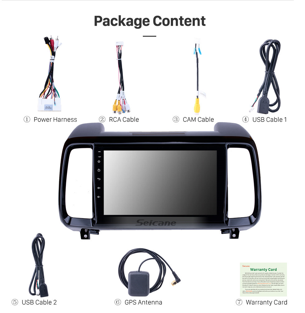 Seicane 9 pulgadas 2018 Hyundai IX35 Android 10.0 HD Pantalla táctil Radio Navegación GPS Bluetooth 3G Wifi Control del volante Espejo Enlace música Digital TV