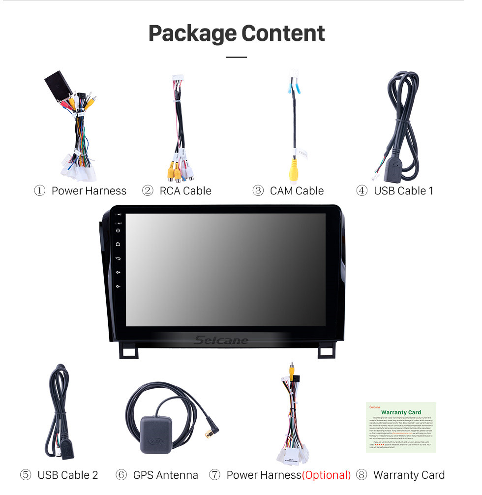 Seicane 10,1 Zoll HD-Touchscreen-Radio-GPS-Navigationssystem Android 10.0 für 2008-2015 TOYOTA Sequoia 2006-2013 Tundra-Stützradio Carplay Bluetooth OBD II DVR 3G WIFI Rückfahrkamera Seicane 10,1 Zoll HD-Touchscreen-Radio-GPS-Navigationssystem Android 10.0 für 2008-2015 TOYOTA Sequoia 2006-2013 Tundra-Stützradio Carplay Bluetooth OBD II DVR 3G WIFI Rückfahrkamera