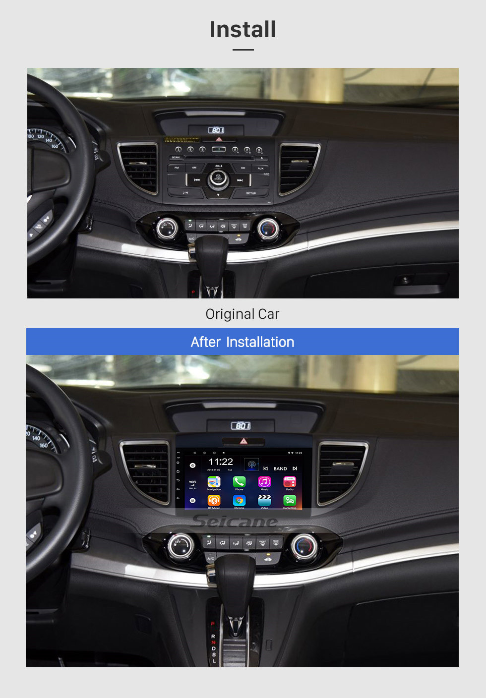 Seicane 9 Zoll Android 13.0 für Honda CRV 2011 2012 2013 2014 2015 HD Touchscreen Radio GPS Navigationssystem Unterstützung Bluetooth Wifi Mirror Link OBD2 DAB+ Rückfahrkamera Seicane 9 Zoll Android 13.0 für Honda CRV 2011 2012 2013 2014 2015 HD Touchscreen Radio GPS Navigationssystem Unterstützung Bluetooth Wifi Mirror Link OBD2 DAB+ Rückfahrkamera