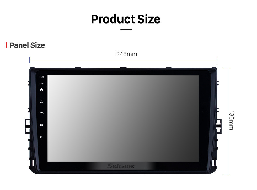 Seicane OEM 9 inch 2018 VW Volkswagen Universal Android 10.0 HD Touch Screen GPS Navigation System Radio Support TPM DVR 3G WiFi Carplay Remote Control Bluetooth