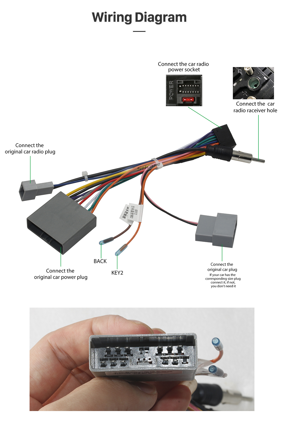 Seicane 9 pouces HD écran tactile radio Android 13.0 unité principale pour 2006-2011 Honda CRV voiture stéréo système de navigation GPS Bluetooth téléphone WIFI prise en charge 1080P vidéo OBDII commande au volant USB