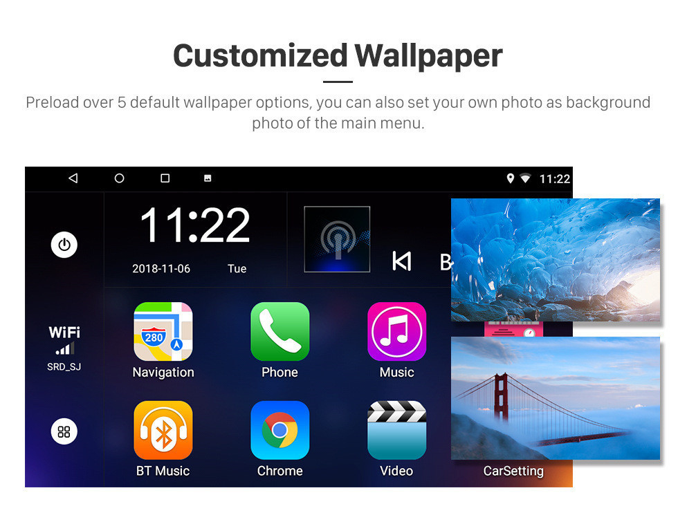 Seicane 10,1 дюйма для 2005-2010 годов Suzuki Swift Android 10.0 HD с сенсорным экраном GPS-навигация Радио Цифровое телевидение Зеркальная связь 3G Wi-Fi Bluetooth Музыка Управление рулевого колеса