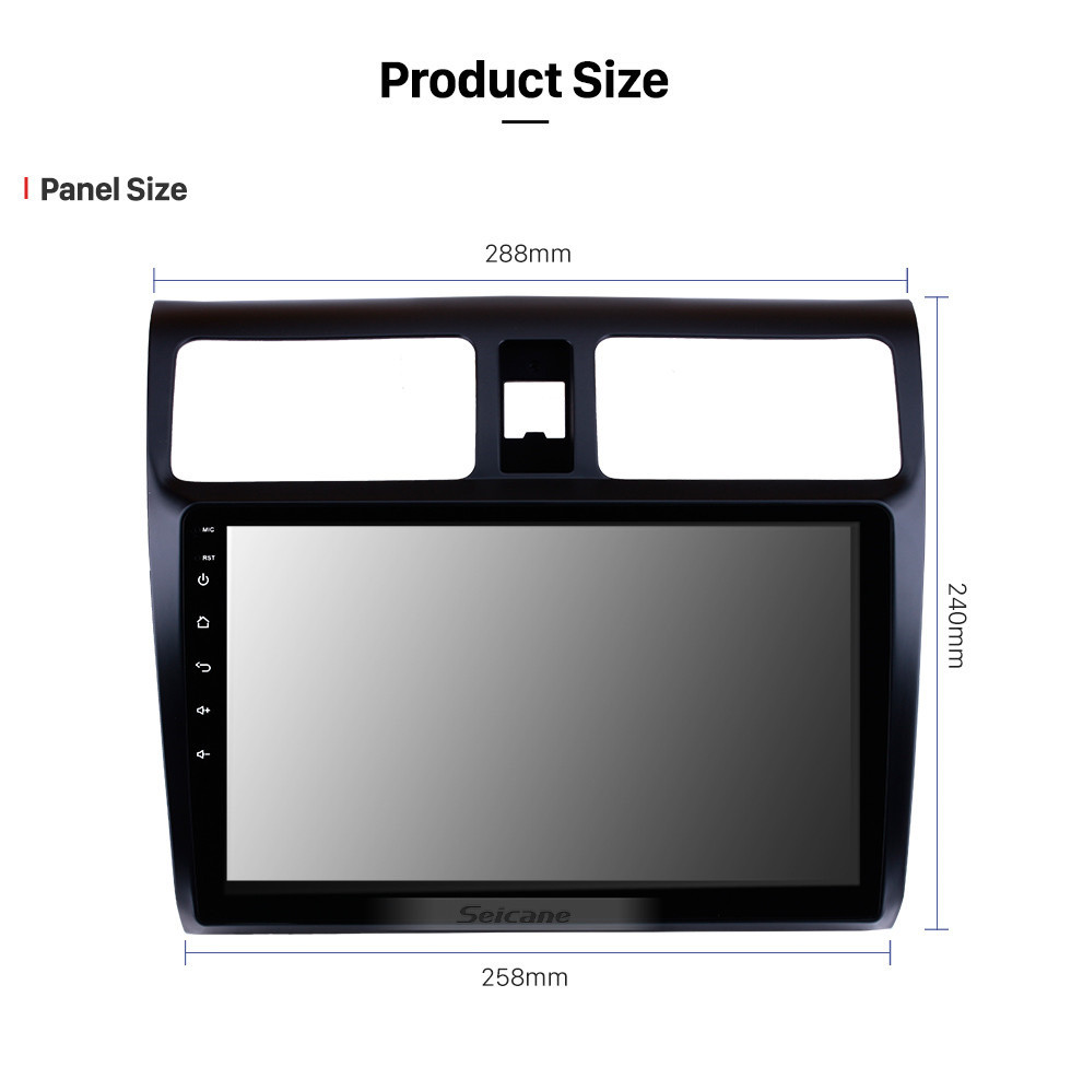 Seicane 10.1 polegadas para 2005-2010 Suzuki Swift Android 10.0 HD Touch Screen Navegação GPS Rádio Digital TV Mirror Link 3G Wifi Bluetooth Música Controle de volante