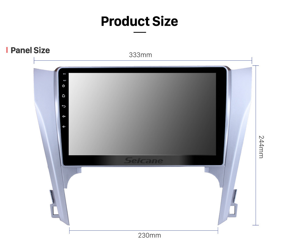 Seicane 10.1 inch Full Touchscreen 2012 2013 2014 2015 Toyota CAMRY Android 10.0 GPS Navigation System With Radio Rearview Camera  WiFi Bluetooth Mirror Link OBD2 DVR Steering wheel control 