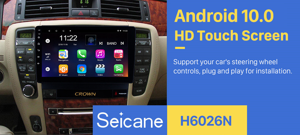 Seicane 9 Inch Android 10.0 GPS Navigation system Touch Screen radio For 2010-2014 Toyota old crown LHD Bluetooth PMS DVR OBD II USB Rear camera Steering Wheel Control Seicane 9 Inch Android 10.0 GPS Navigation system Touch Screen radio For 2010-2014 Toyota old crown LHD Bluetooth PMS DVR OBD II USB Rear camera Steering Wheel Control