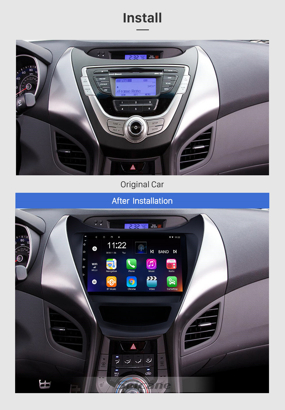 Seicane 9 Inch OEM Android 10.0 Navigation System Bluetooth For 2011 2012 2013 Hyundai Elantra With Touch Screen DVD Player TV tuner Remote Control Radio Seicane 9 Inch OEM Android 10.0 Navigation System Bluetooth For 2011 2012 2013 Hyundai Elantra With Touch Screen DVD Player TV tuner Remote Control Radio