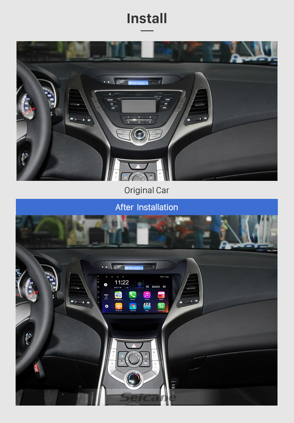 Seicane 9 inch 2014 2015 2016 Hyundai Elantra Auto radio GPS Navigation Bluetooth Touch screen Car Stereo TV Tuner Rearview Camera AUX IPOD MP3 Seicane 9 inch 2014 2015 2016 Hyundai Elantra Auto radio GPS Navigation Bluetooth Touch screen Car Stereo TV Tuner Rearview Camera AUX IPOD MP3