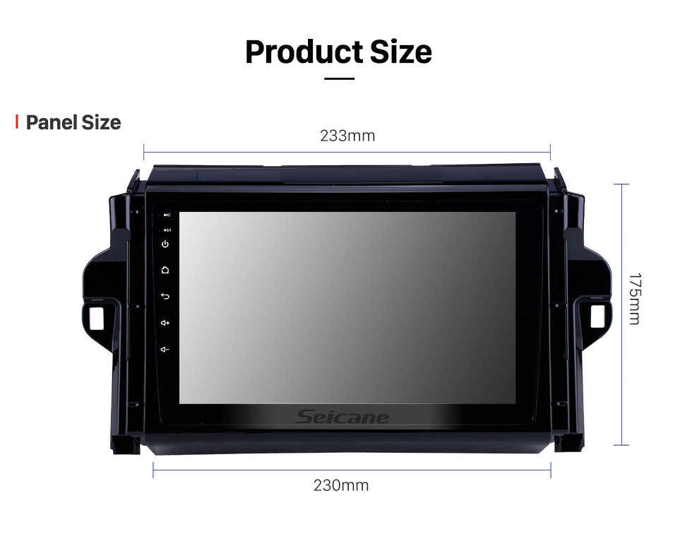 Seicane 9 inch Android 10.0 HD Touch Screen Radio GPS Navigation For 2015-2018 TOYOTA FORTUNER/ COVERT Bluetooth Digital TV 3G Wifi DVR OBD II Rearview Camera