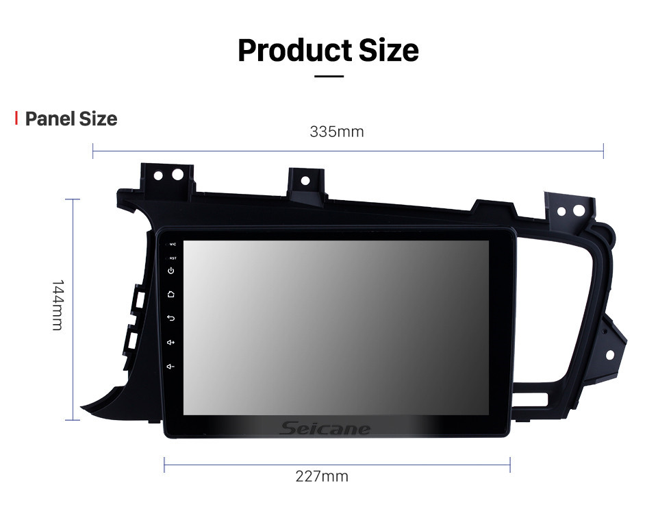 Seicane 9 pouces 2011 2012 2013 2014 Kia K5 LHD Android 10.0 HD à écran tactile Radio Système de navigation GPS avec commande au volant Bluetooth Commande de télévision numérique Lien de miroir Caméra de recul TPMS