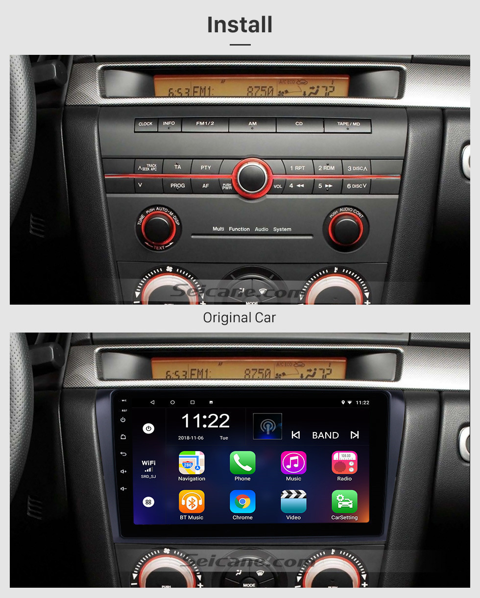 Seicane Android 10.0 9 polegadas para 2006 2007 2008 2009 2010 2011 2012 Mazda 3 AXELA GPS Navegação Rádio do carro Bluetooth Suporte USB SD WIFI Câmera de Backup DVR OBD2 Controle de Volante Seicane Android 10.0 9 polegadas para 2006 2007 2008 2009 2010 2011 2012 Mazda 3 AXELA GPS Navegação Rádio do carro Bluetooth Suporte USB SD WIFI Câmera de Backup DVR OBD2 Controle de Volante