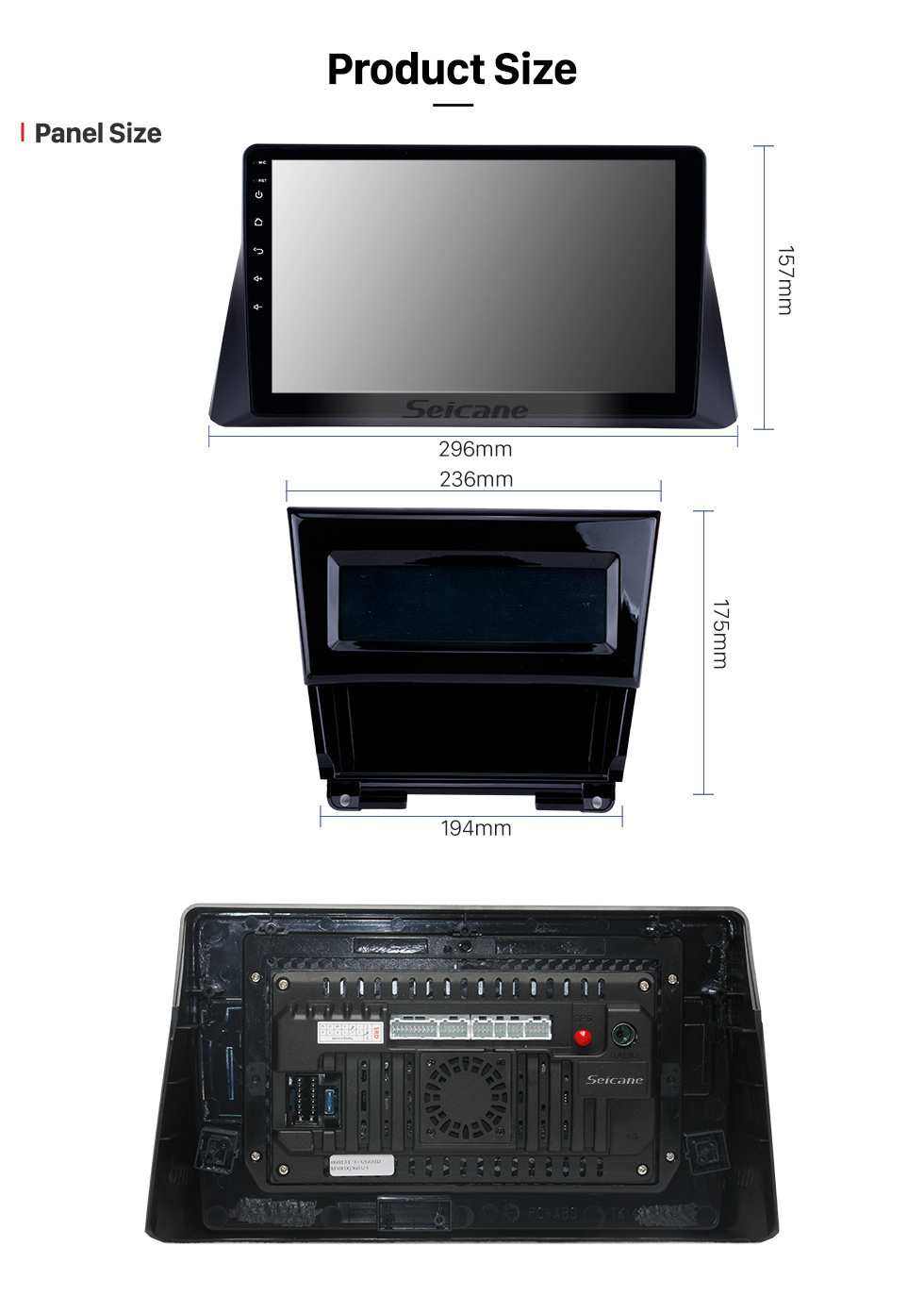 Seicane 10,1 pouces 2008 2009 2010 2011 2012 2013 Honda Accord 8 Android 10.0 Radio Navigation GPS Bluetooth Musique WIFI USB Stéréo de voiture Prise en charge DVR OBD2 Commande au volant Caméra de recul