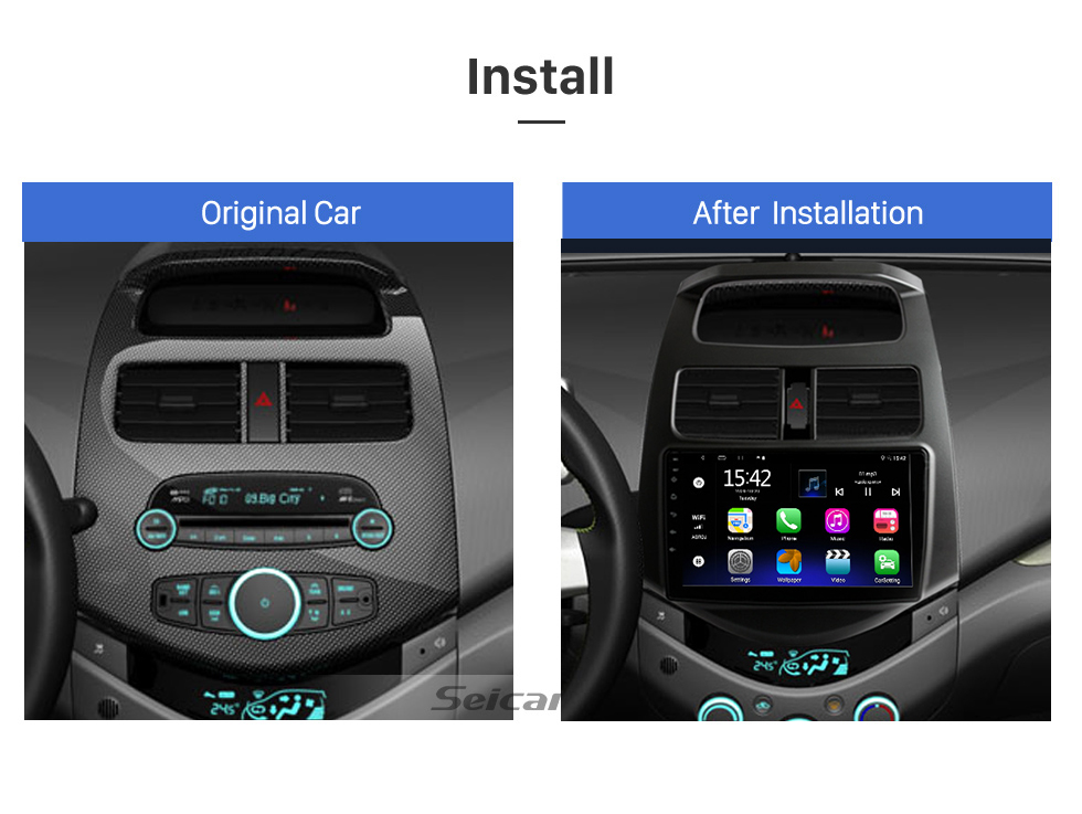 Seicane 2011 2012 2013 2014 Chevy Chevrolet DAEWOO Spark Beat Matiz 9 polegadas Android 12.0 Multimedia Player GPS Navigation HD Touchscreen Bluetooth Wifi Music USB AUX Steering Wheel Control support DVR OBD2 Seicane 2011 2012 2013 2014 Chevy Chevrolet DAEWOO Spark Beat Matiz 9 polegadas Android 12.0 Multimedia Player GPS Navigation HD Touchscreen Bluetooth Wifi Music USB AUX Steering Wheel Control support DVR OBD2