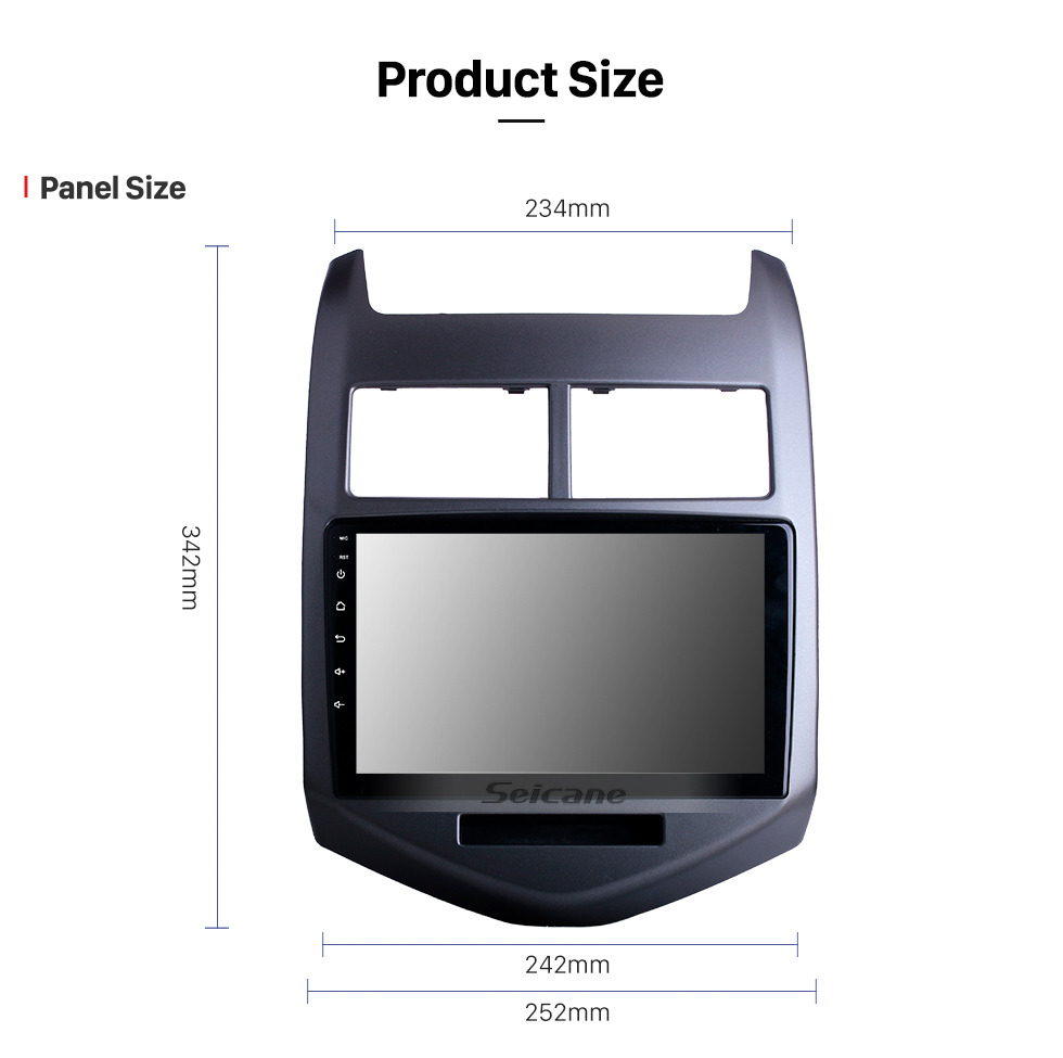 Seicane 2010-2013 Chevrolet Aveo Android 10.0 HD Écran tactile 9 pouces Buetooth GPS Navi autoradio avec AUX WIFI Commande au volant Prise en charge du processeur Caméra de recul DVR OBD