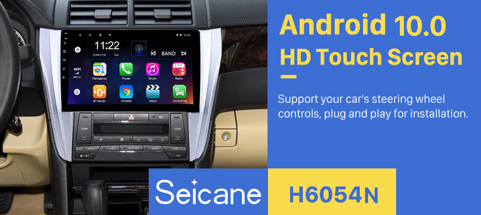 Seicane 10,1 pouces Android 10.0 Système de navigation GPS Radio Pour 2015 2016 2017 Toyota Camry Commande au volant Bluetooth HD Écran Tactile tuner TV Vue arrière Seicane 10,1 pouces Android 10.0 Système de navigation GPS Radio Pour 2015 2016 2017 Toyota Camry Commande au volant Bluetooth HD Écran Tactile tuner TV Vue arrière