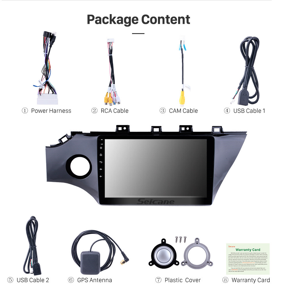 Seicane 10.1 pulgadas 2017 2018 Kia Rio K2 Android 10.0 HD Pantalla táctil Sistema de navegación GPS Unidad principal Bluetooth Radio AUX MP3 Coche Estéreo Cámara de visión trasera Sintonizador de TV Seicane 10.1 pulgadas 2017 2018 Kia Rio K2 Android 10.0 HD Pantalla táctil Sistema de navegación GPS Unidad principal Bluetooth Radio AUX MP3 Coche Estéreo Cámara de visión trasera Sintonizador de TV