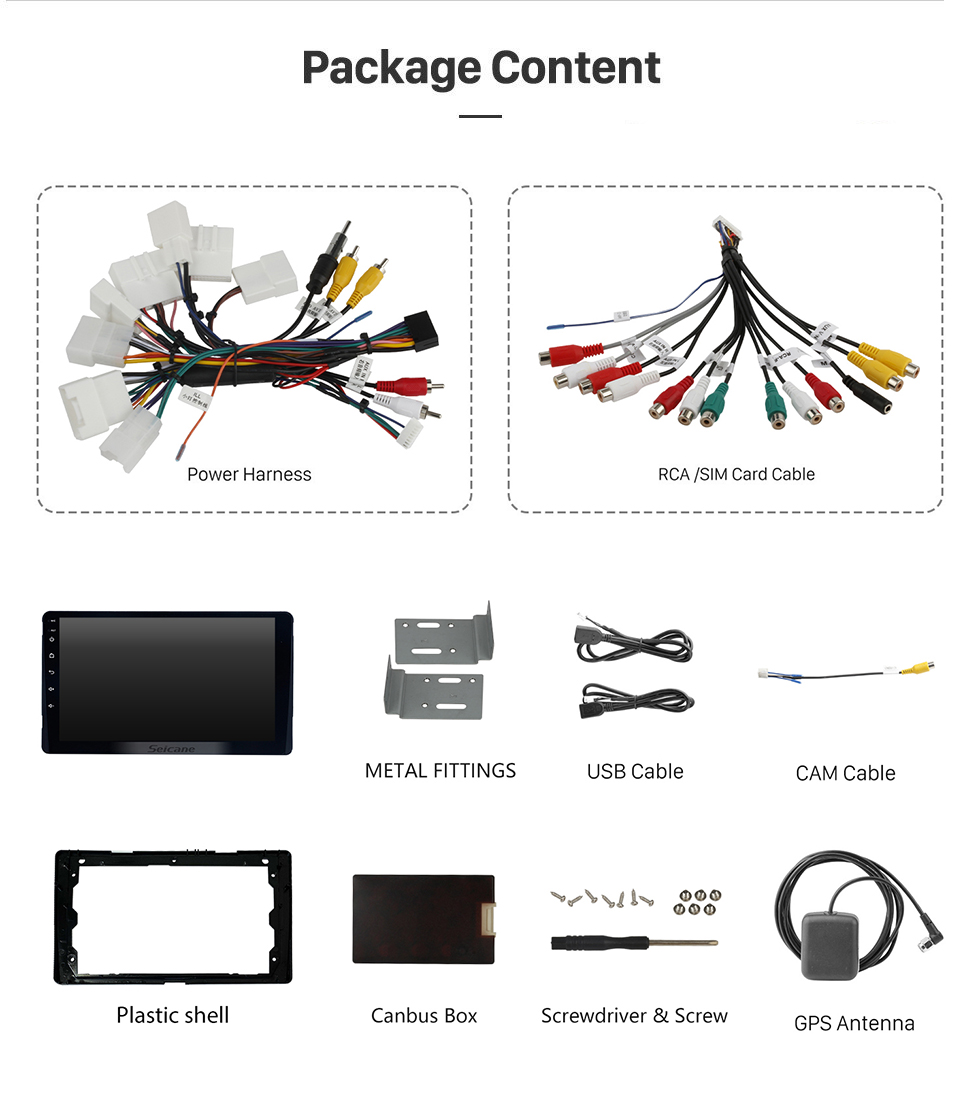 Seicane Rádio com tela sensível ao toque HD de 9 polegadas Navegação GPS 2015 TOYOTA Sienna Android 13.0 Estéreo de carro com Wifi Bluetooth Câmera de backup de música Controle de volante