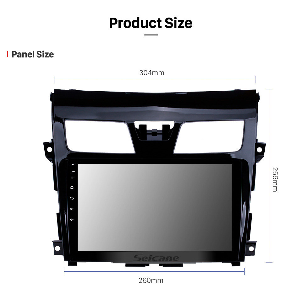 Seicane 10,1 pouces Aftermarket Android 13.0 HD Système de navigation GPS à écran tactile pour 2013 2014 2015 2016 2017 NISSAN TEANA ALTIMA avec prise en charge de la radio Bluetooth USB WiFi DVR OBD II Commande au volant de la caméra arrière