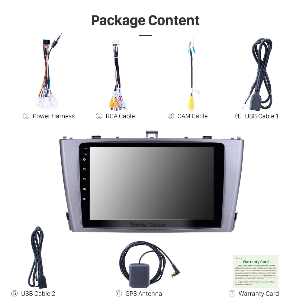 Seicane Android 10.0 Navigation GPS Radio 9 pouces pour 2009-2013 Toyota AVENSIS avec écran tactile 1024 * 600 Bluetooth Téléphone Wifi Lien miroir Prise en charge de la commande au volant DVR Seicane Android 10.0 Navigation GPS Radio 9 pouces pour 2009-2013 Toyota AVENSIS avec écran tactile 1024 * 600 Bluetooth Téléphone Wifi Lien miroir Prise en charge de la commande au volant DVR