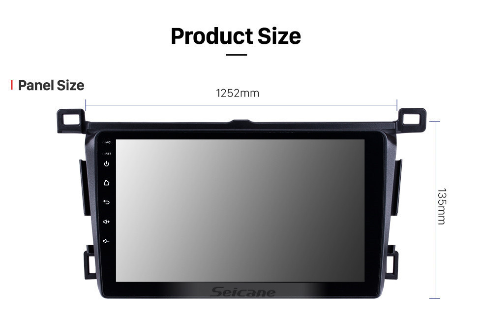Seicane Универсальный 9-дюймовый сенсорный экран Android 13.0 Radio для Toyota RAV4 2013-2018 гг. Левый привод 3G WiFi Bluetooth Музыкальный ТВ-тюнер AUX Управление рулевым колесом