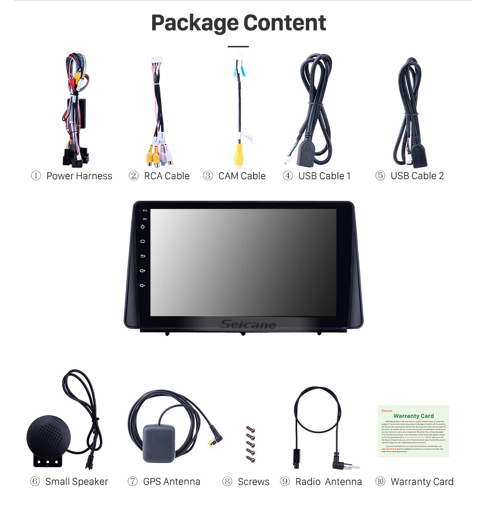Seicane HD Touchscreen 9 inch Android 10.0 GPS Navigation Radio for 2019 Ford Focus with Bluetooth AUX Music support DVR Carplay Steering Wheel Control Seicane HD Touchscreen 9 inch Android 10.0 GPS Navigation Radio for 2019 Ford Focus with Bluetooth AUX Music support DVR Carplay Steering Wheel Control
