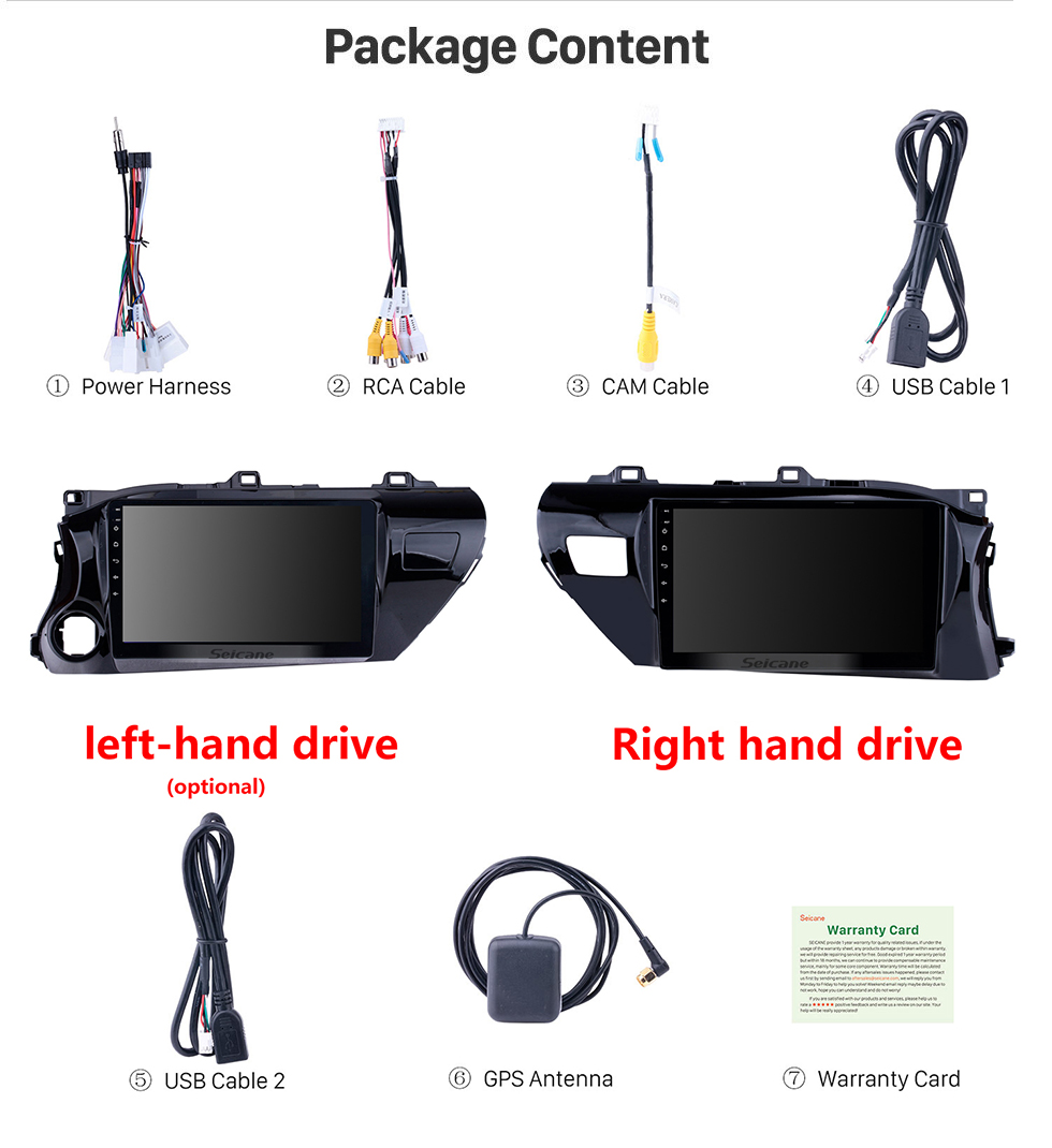 Seicane OEM HD Touchscreen 10,1 polegadas Android 12.0 Radio para 2016-2018 Toyota Hilux Bluetooth GPS Navi Head unit Steering Wheel Control WIFI Mirror Link TPMS USB FM Seicane OEM HD Touchscreen 10,1 polegadas Android 12.0 Radio para 2016-2018 Toyota Hilux Bluetooth GPS Navi Head unit Steering Wheel Control WIFI Mirror Link TPMS USB FM