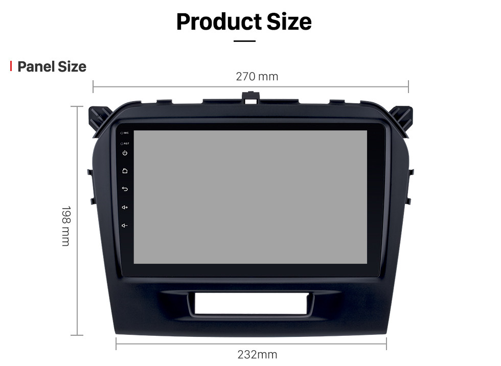 Seicane 9 inch HD Touchscreen Android 10.0 2015 2016 SUZUKI VITARA Radio Bluetooth GPS Navigation Car stereo with OBD2 WIFI Backup Camera Mirror Link Steering Wheel Control