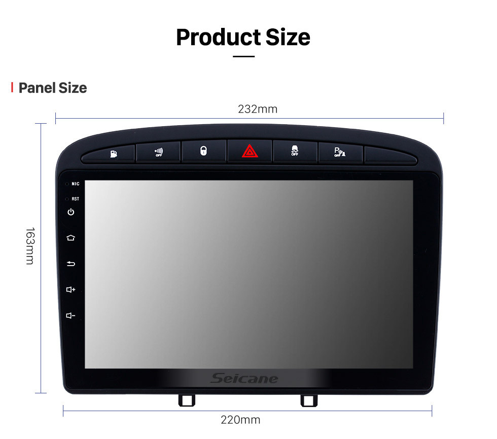 Seicane Aftermarket 9 polegadas android 10.0 estéreo do carro para 2010-2016 peugeot 408 com navegação gps bluetooth carro estéreo unidade principal tela de toque espelho link obd2 wifi vídeo usb sd